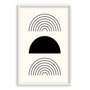 Quadro Decorativo Bauhaus Formas Pretas