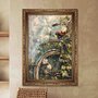 Quadro Decorativo Bicicleta Vintage Farmhouse Pintura Texturizada