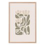 Quadro Decorativo Botânica Abstrata Estilo Japandi