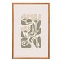 Quadro Decorativo Botânica Abstrata Estilo Japandi