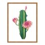 Quadro Decorativo Cactus com Flores