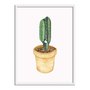 Quadro Decorativo Cactus em Vaso Amarelo