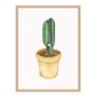 Quadro Decorativo Cactus em Vaso Amarelo
