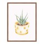 Quadro Decorativo Cactus em Vaso Amarelo com Detalhes