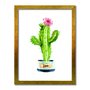 Quadro Decorativo Cactus em Vaso Love