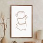 Quadro Decorativo Canecas De Café Assimétricas Estilo Japandi