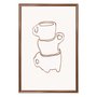 Quadro Decorativo Canecas De Café Assimétricas Estilo Japandi