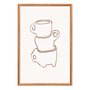 Quadro Decorativo Canecas De Café Assimétricas Estilo Japandi