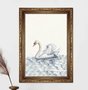 Quadro Decorativo Cisne No Lago Vintage Farmhouse