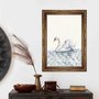 Quadro Decorativo Cisne No Lago Vintage Farmhouse