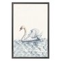 Quadro Decorativo Cisne No Lago Vintage Farmhouse