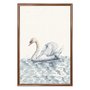 Quadro Decorativo Cisne No Lago Vintage Farmhouse