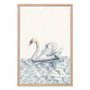 Quadro Decorativo Cisne No Lago Vintage Farmhouse