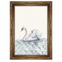 Quadro Decorativo Cisne No Lago Vintage Farmhouse