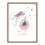 Quadro Decorativo Coelho Branco Fofo Com Tutu Rosa
