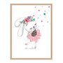 Quadro Decorativo Coelho Branco Fofo Com Tutu Rosa