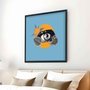 Quadro Decorativo Colagem Abstrata com Olho E Formas Geométricas