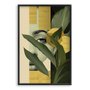 Quadro Decorativo Colagem Abstrata Folhas Verdes