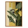 Quadro Decorativo Colagem Abstrata Folhas Verdes