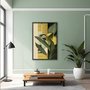 Quadro Decorativo Colagem Abstrata Folhas Verdes