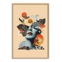 Quadro Decorativo Colagem Abstrata Mulher Com Flores