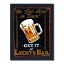 Quadro Decorativo Copo de Chopp Lucky's Bar