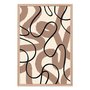 Quadro Decorativo Curvas Abstratas Estilo Japandi