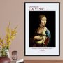 Quadro Decorativo Dama com Arminho de Leonardo da Vinci