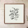 Quadro Decorativo Esboço Planta Estilo Japandi