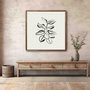Quadro Decorativo Esboço Planta Estilo Japandi