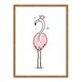 Quadro Decorativo Flamingo com Coroa