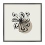 Quadro Decorativo Flor Efeito Giz Estilo Japandi