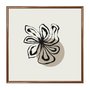 Quadro Decorativo Flor Efeito Giz Estilo Japandi