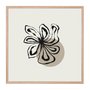 Quadro Decorativo Flor Efeito Giz Estilo Japandi