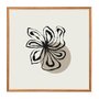 Quadro Decorativo Flor Efeito Giz Estilo Japandi