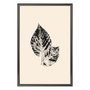 Quadro Decorativo Folha Abstrata Minimalista Estilo Japandi
