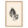 Quadro Decorativo Folha Abstrata Minimalista Estilo Japandi