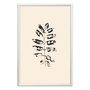 Quadro Decorativo Folhas Abstratas Minimalistas Estilo Japandi