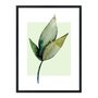 Quadro Decorativo Folhas Estilo Retro Fundo Verde Q3201_1
