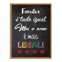 Quadro Decorativo Frase Família é Tudo Igual, Mas a Nossa é Mais Legal