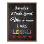 Quadro Decorativo Frase Família é Tudo Igual, Mas a Nossa é Mais Legal