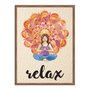 Quadro Decorativo Frase: "Relax" Mandala