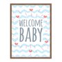 Quadro Decorativo Frase: "Welcome Baby" Corações