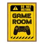 Quadro Decorativo Gamer Geek e Nerd Aviso Do Not Disturb, Game Room
