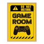 Quadro Decorativo Gamer Geek e Nerd Aviso Do Not Disturb, Game Room