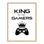 Quadro Decorativo Gamer Geek e Nerd King Of The Gamers