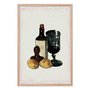 Quadro Decorativo Garrafa E Taça De Vinho Vintage Farmhouse