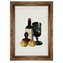 Quadro Decorativo Garrafa E Taça De Vinho Vintage Farmhouse