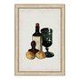 Quadro Decorativo Garrafa E Taça De Vinho Vintage Farmhouse