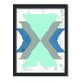 Quadro Decorativo Geométrico Triângulo Azul